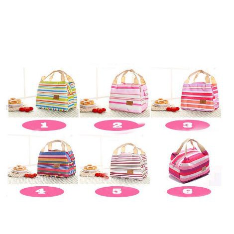 Lunch bag Cooler Bag Motif Salur Termurah