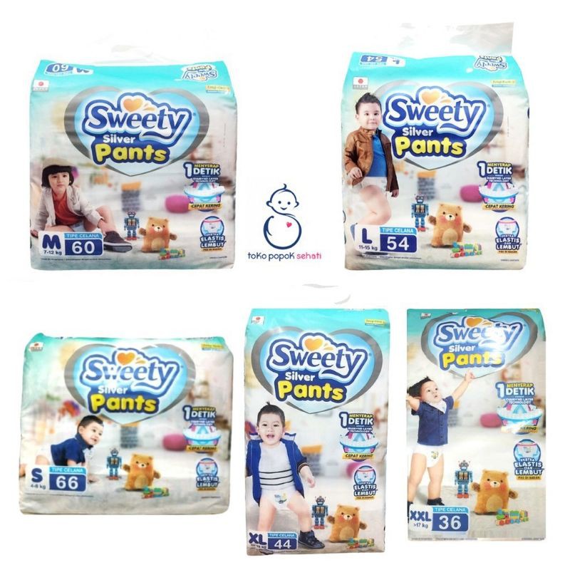 SWEETY SILVER FIT PANTS |  S66/M60/L54/XL44/XXL36 / S 66/M 60/L 54/XL 44/XXL 36