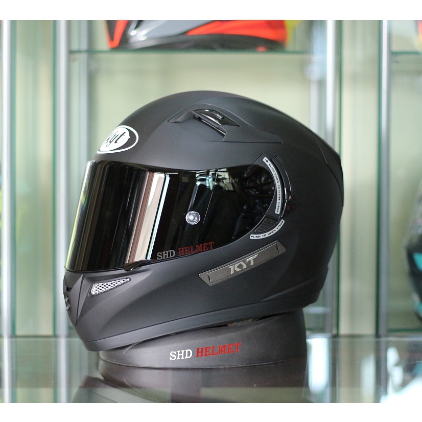 Helm Full Face KYT K2 Rider K2R Black Doff Flat Visor Original SNI DOT