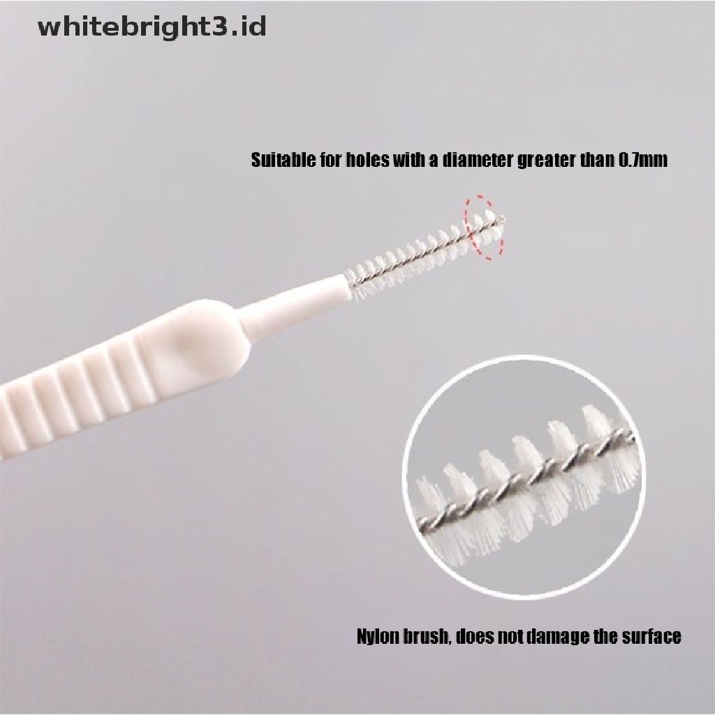 (whitebright3.id) 50pcs Sikat Pembersih Lubang Gap Anti Sumbat Reusable Untuk Kamar Mandi