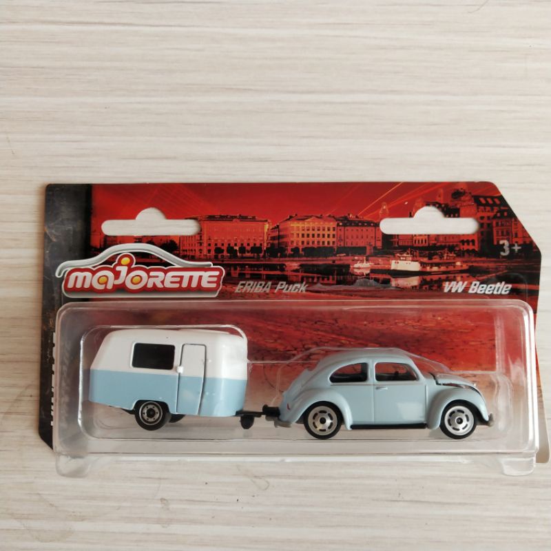 majorette volkswagen beetle trailer caravan