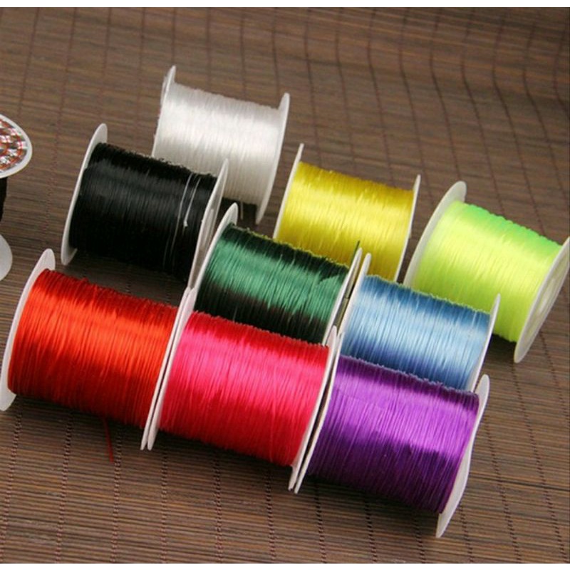 Tali Benang Paket Super Elastis Bahan untuk Rangkai Gelang / Tasbih