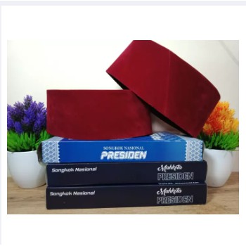 PECI PRIA MODEL TERBARU Peci Kopiah Songkok MERAH BETAWI Bludru halus Nyaman & berkualitas BISA COD