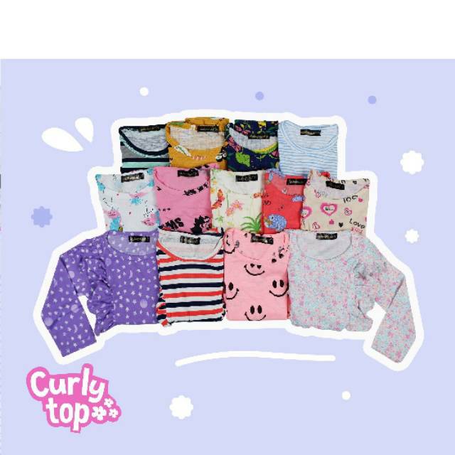 Atasan anak curly top atasan lucu