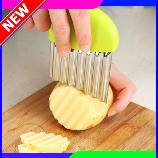 

H727 Handle Potato Carrot Wavy Cutter French Stainless Steel