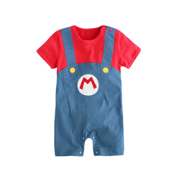 Baby Mario bross costume Mario bross romper baby kostum bayi mario