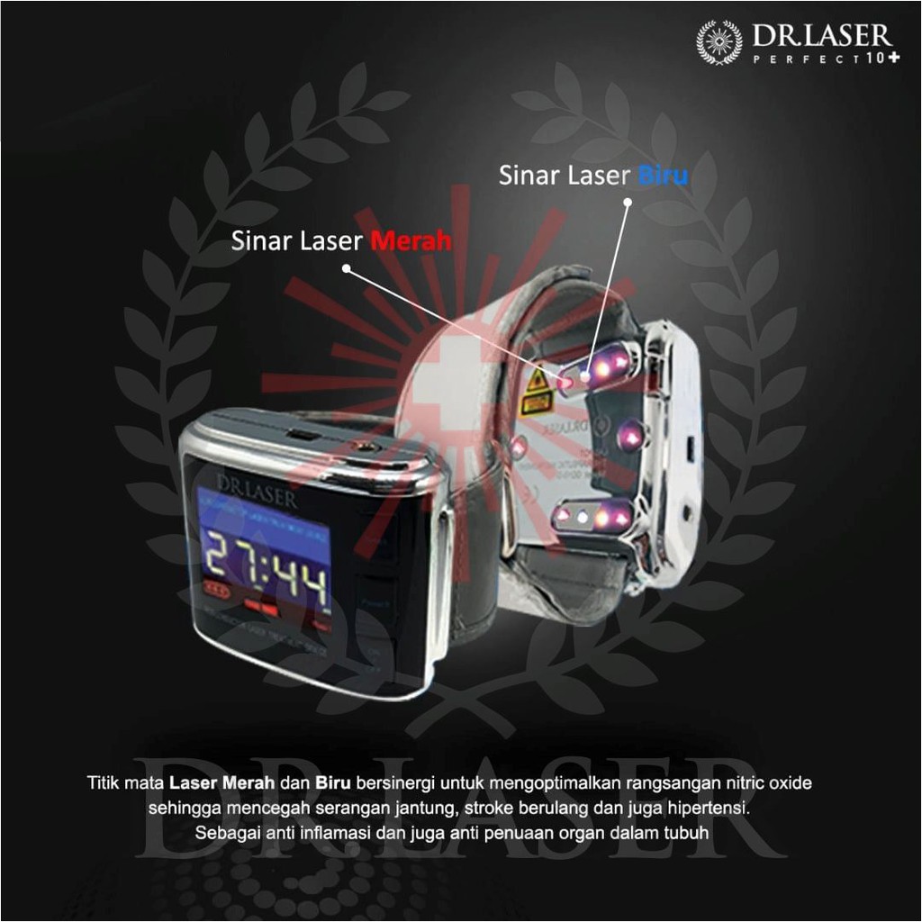 DR LASER PERFECT 10 PLUS Jam Tangan Kesehatan Terapi stroke penyakit jantung darah tinggi diabetes