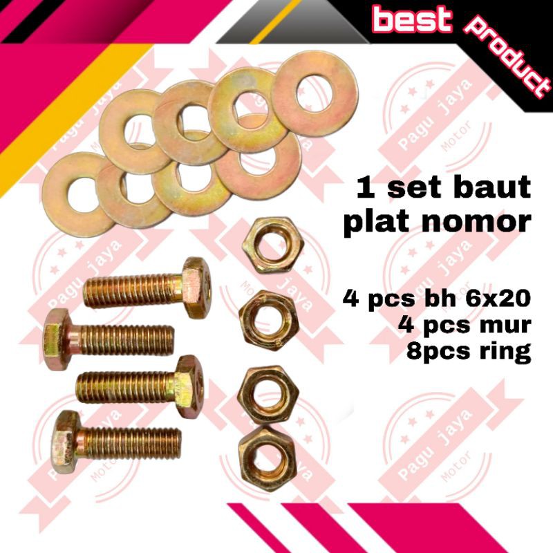 baut plat nomor 1 paket