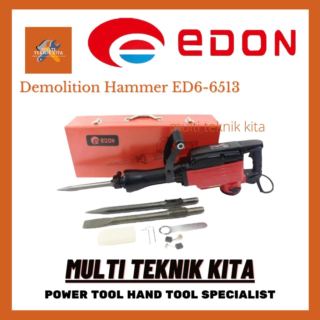 Mesin Bobok Beton Demolition Hammer Jack Hammer PH65 EDON ED6-6513