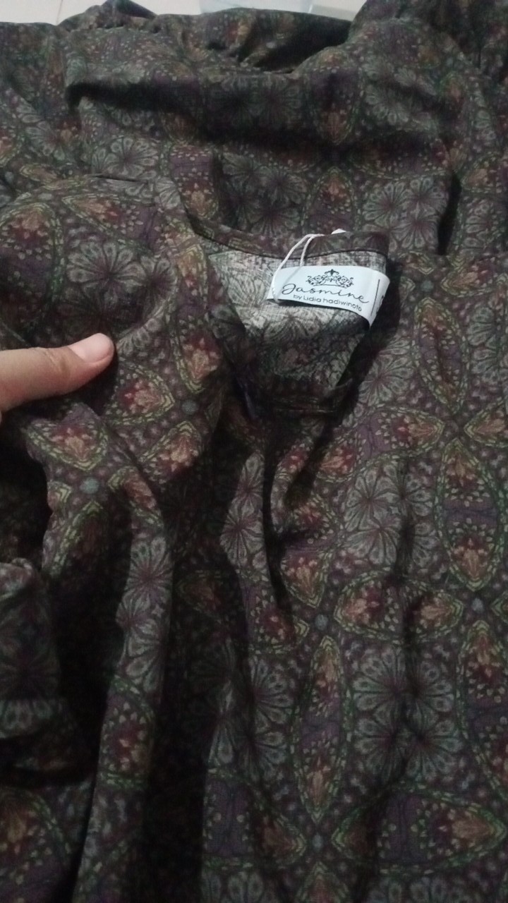 Gamis Motif Batik Yasmina By Jasmine Lidiahadiwinoto Size Xs-xxl