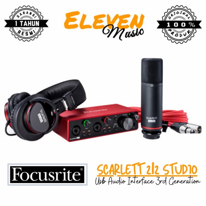 FOCUSRITE SCARLETT 2I2 STUDIO 3RD GEN PAKET SOUNDCARD