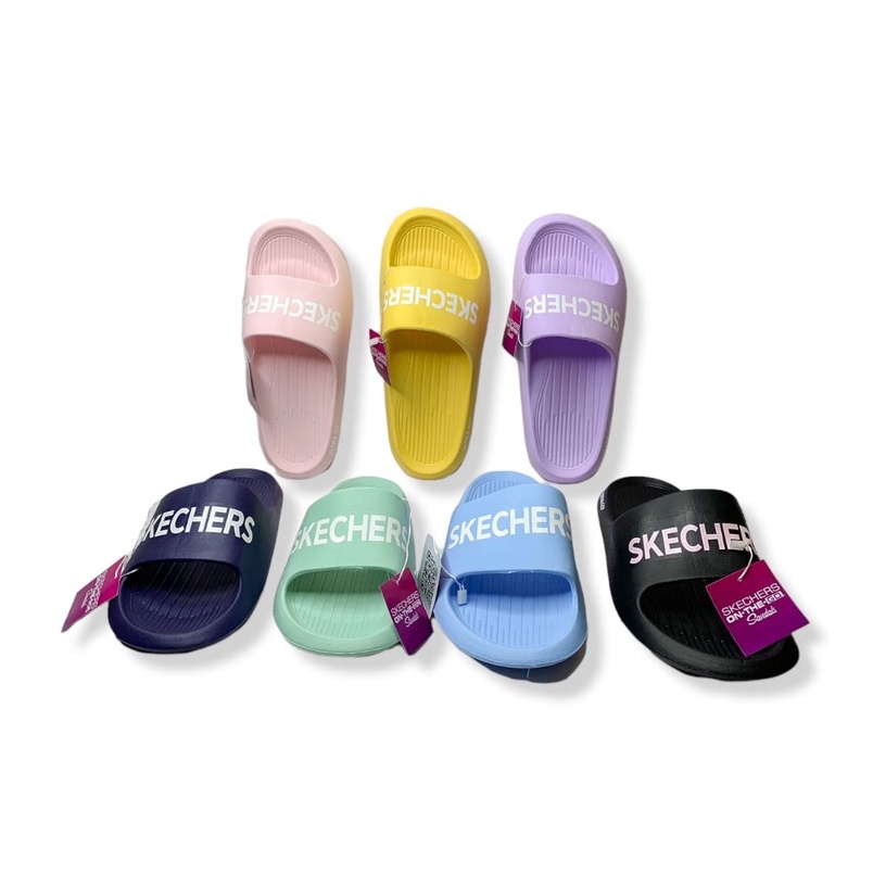 Sandal Selop Wanita Terbaru Sendal Skechers Kekinian Murah Sandal Slide Cewek Lucu Sandal Warna Warni