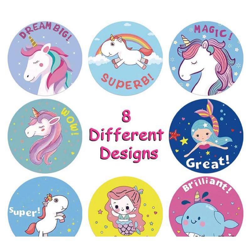 Sticker Stiker Reward Anak Unicorn