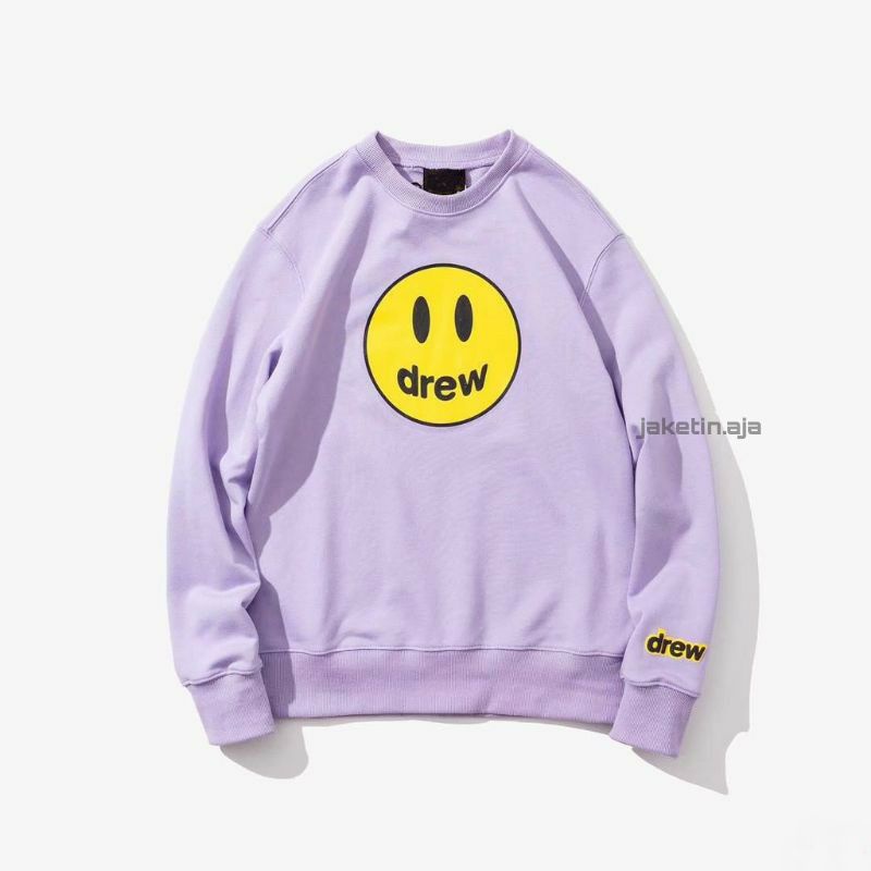 S - XXXXXL(6XL) Sweater DREW JUSTIN Jaket Sweatshirts Smile BIGSIZE Jumbo OVERSIZE Crewneck Loose Long Sleeve Oblong 6XL 5XL 4XL 3XL 2XL XL L M S