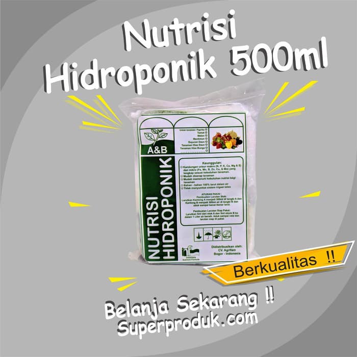 NUTRISI HIDROPONIK AB MIX BUAH PUPUK HIDROPONIK BUAH 500ml