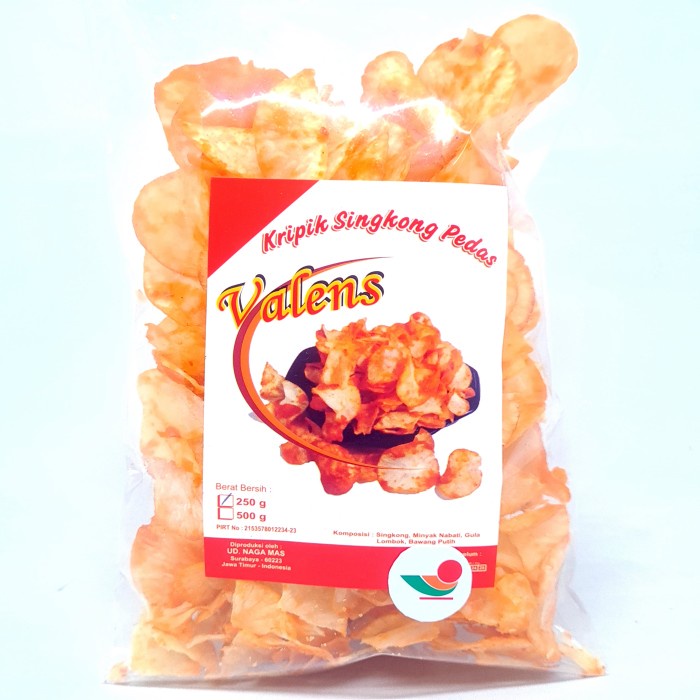 

VALENS KRIPIK SINGKONG PEDAS 250gr | KERIPIK MANIS CAMILAN BALADO UBI