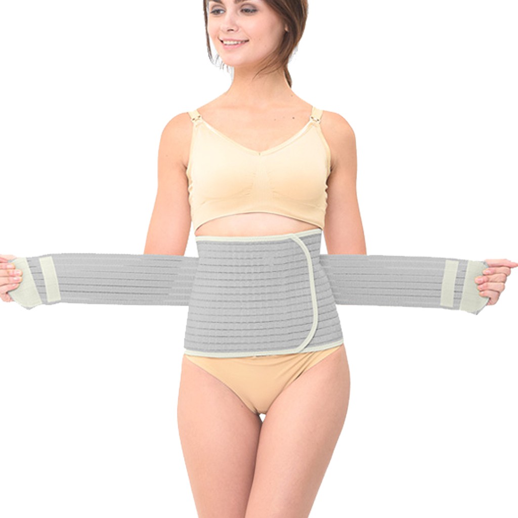 Mooimom Bamboo Postpartum Belly Band Corset Grey Korset Pelangsing Pasca Melahirkan