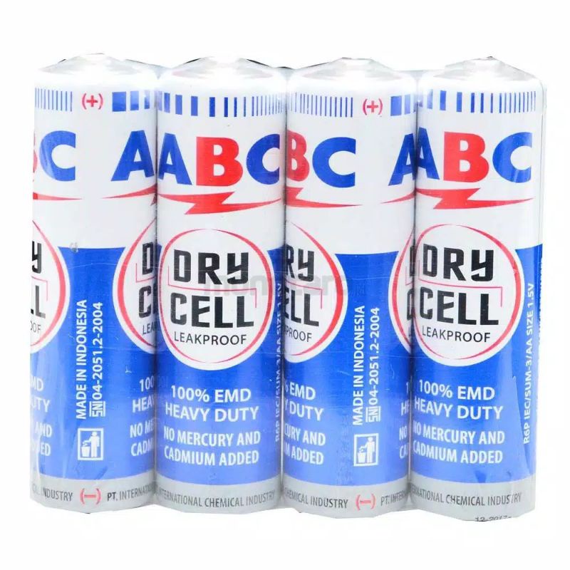 Batu Baterai ABC Biru AA (4pc)