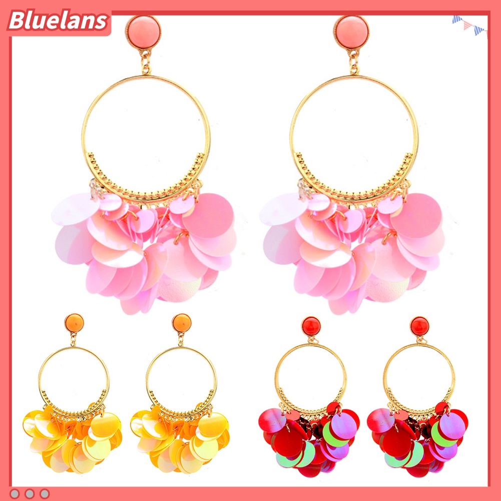 Anting Stud Hoop Juntai Gaya Bohemian Untuk Wanita