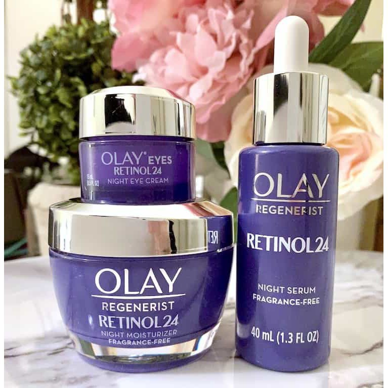 NIGHT Cream Olay Regenerist RETINOL 24 Krim Pelembab Anti Aging Skincare 8gr / 50 gr Ukuran Besar - Kemasan Ungu - Crem Malam Krem