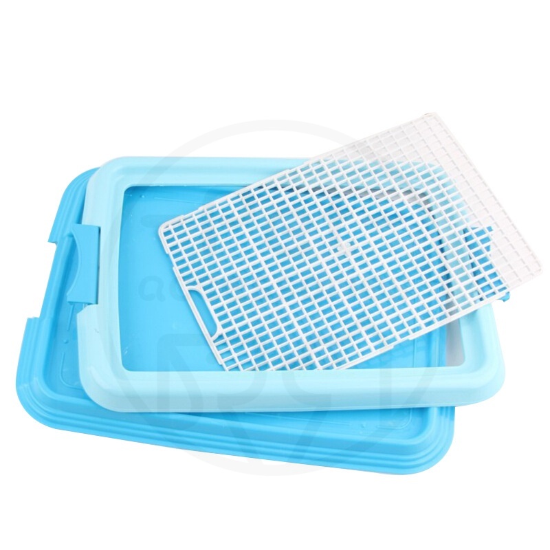 Pet Toilet Training Tray Pee Pad tipe datar anti licin gampang cuci dengan bentuk jaring untuk anjing besar dan kecil