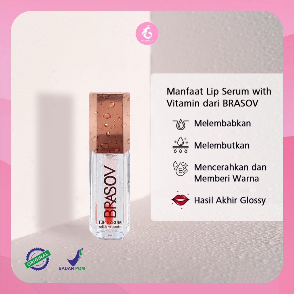 Brasov Lip Serum With Vitamin - Pelembab Bibir &amp; Pencerah Bibir