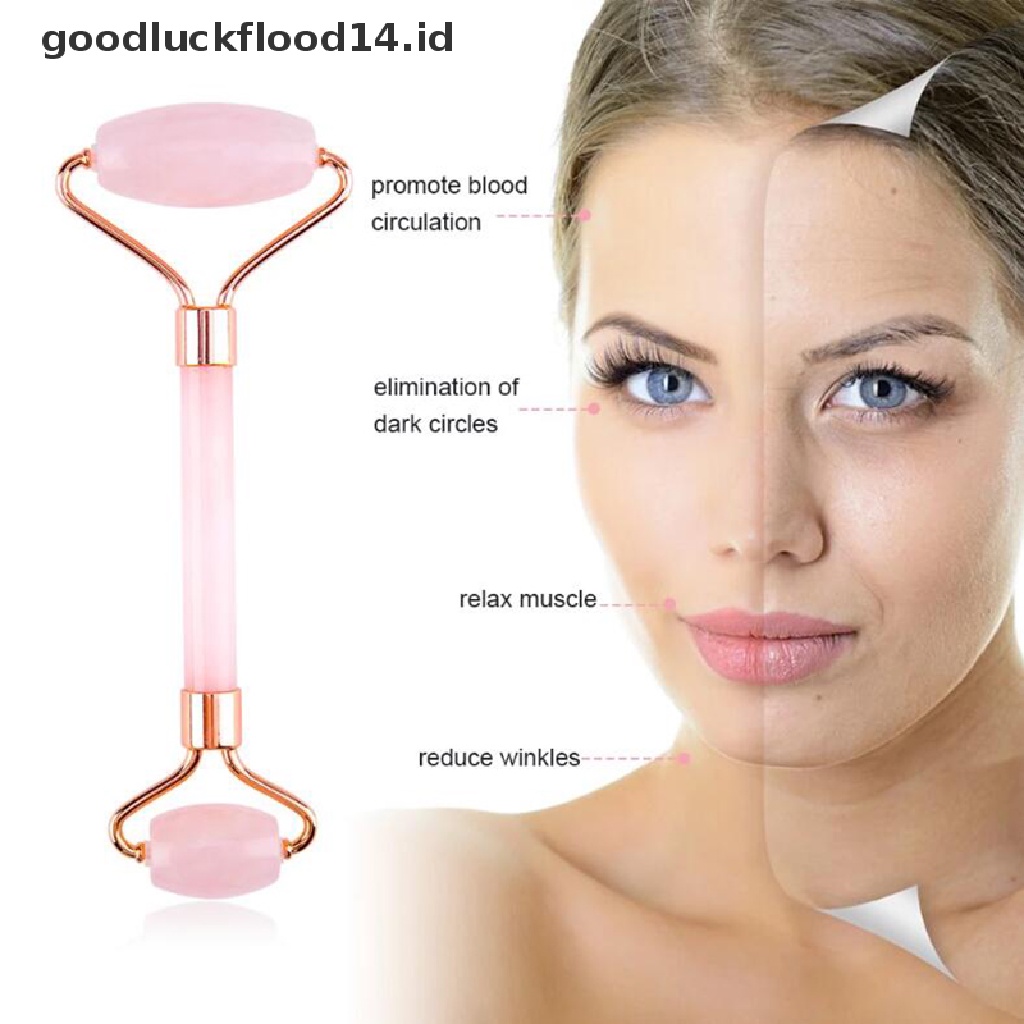 [OOID] Double Headed Massage Gua Sha Jade Facial Roller Face Lift Up Skin Care SPA Tool ID