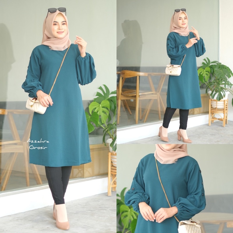 Uniqlo Tunik - Tunik Milano Premium LD100+ / Tangan Balon Modern / Balonia Tunik / 285-6172