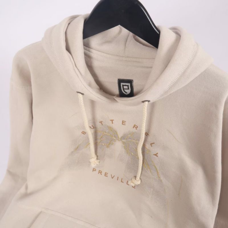 SWEATER HOODIE ORIGINAL PREVILLE BUTTERFLY CREAM AUTHENTIC FULLTAG &amp; LEBEL