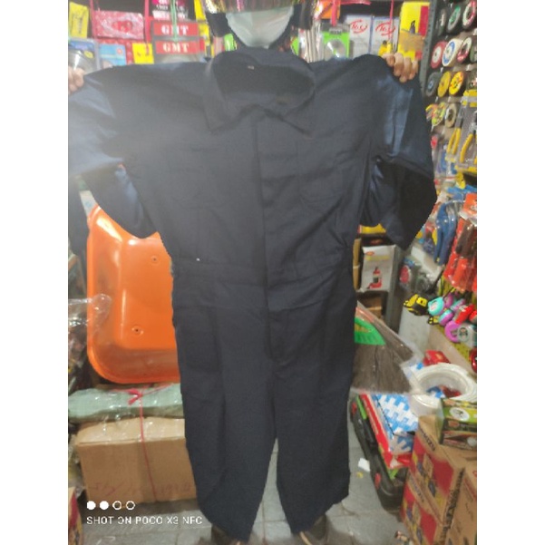 wearpack /seragam bengkel/seragam pekerja/setelan bengkel overol (sleting depan)