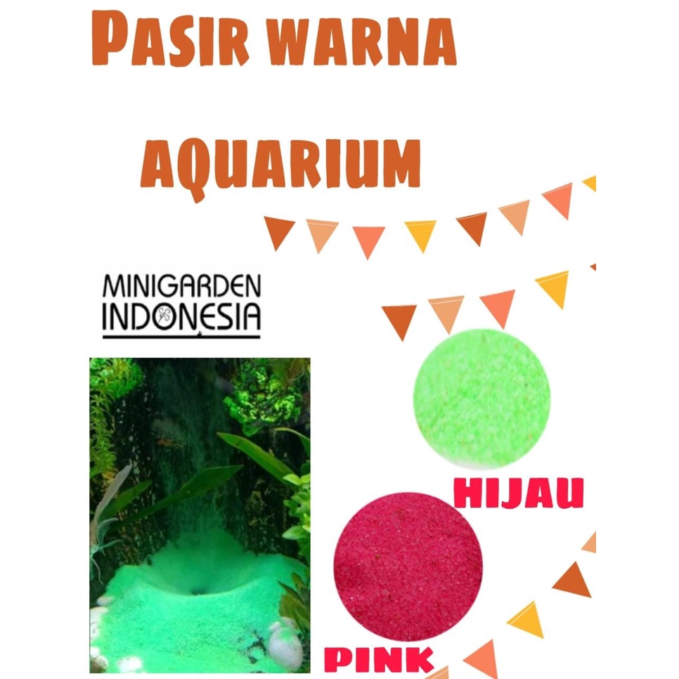 PASIR SILIKA WARNA WARNI ECER 500 GRAM pasir warna pink hijau pasir dasar aquarium aquascape