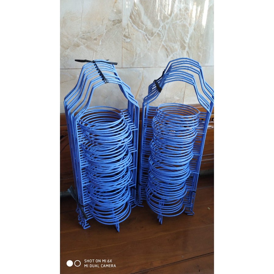 Tentengan Piring Hajatan Besi Tebal coating karet 10 pcs