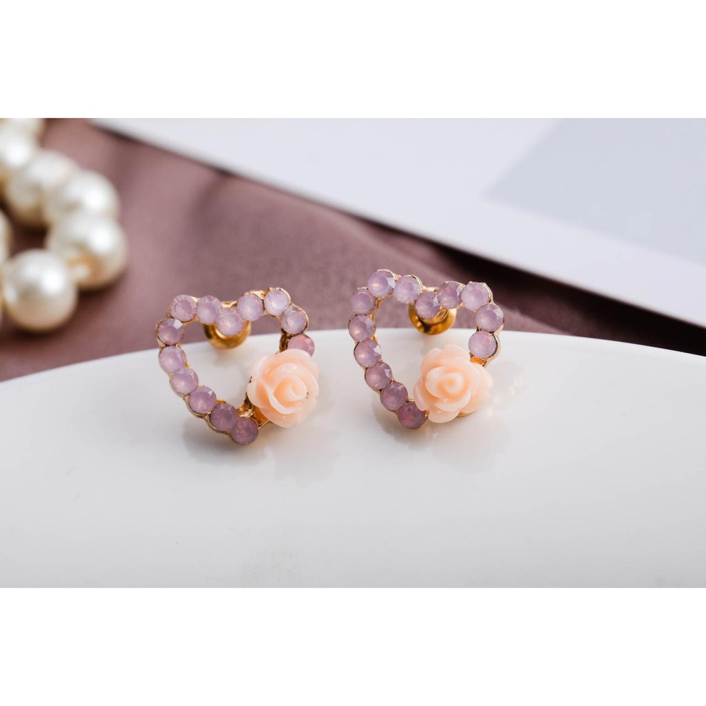 Set anting perempuan 9 pasang bentuk nature flower model korea bagus imut lucu kualitas premium