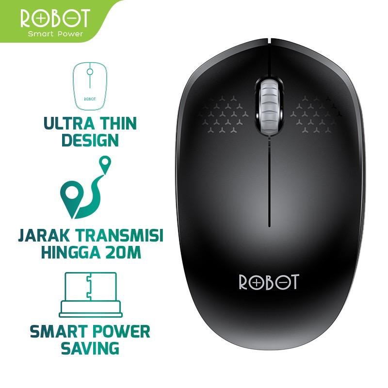 MINIGO~Mouse Wireless Robot M210 &amp; M205 2.4G Optical USB Mouse Gaming 1600DPI - Garansi Resmi 1 Tahun