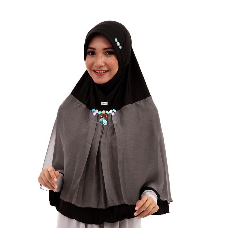 ATIQA ZAHIRA / Jilbab Pesta Instan Panjang Hijab Syari Bergo langsung pakai
