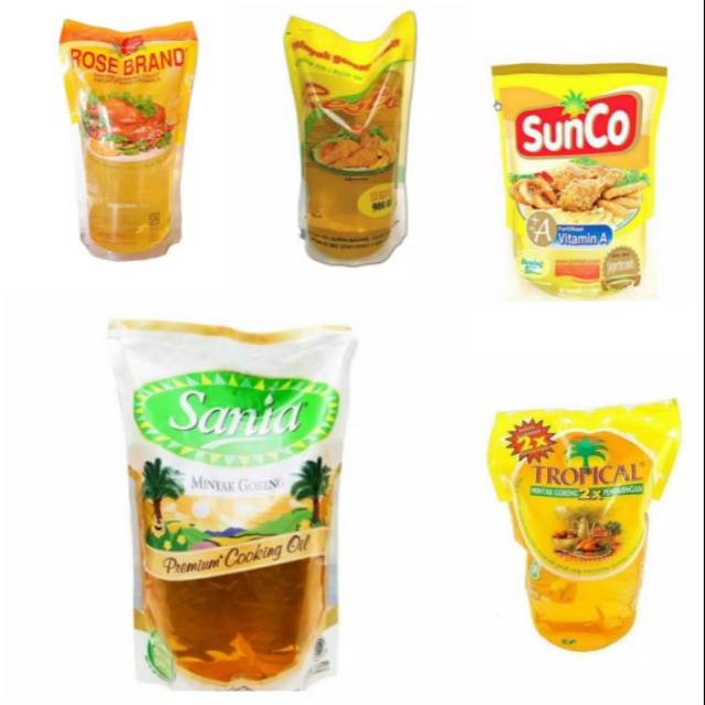 Minyak Goreng Tropical / Sunco / Barco / Sania / Bimoli 2 Ltr