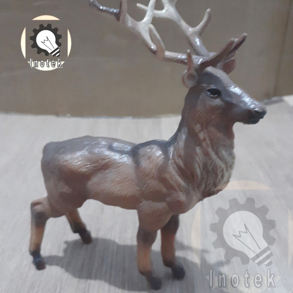 Mainan Kijang Jantan Static Figure Elk Male Minatur Hewan Kijang Jantan