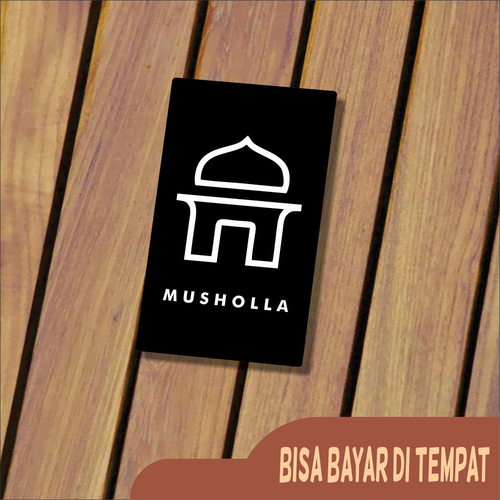 

SIGN TAG ACRYLIC TIMBUL MUSHOLLA/MUSHOLA/TEMPAT IBADAH UK 15X10 CM
