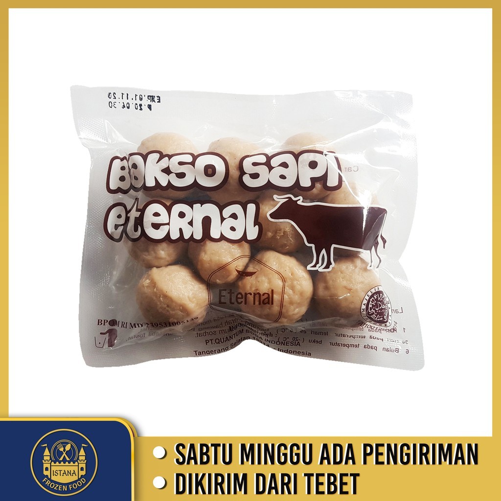 

Bakso Sapi Eternal Isi 10 100gr / Bakso / Bakso Sapi / Eternal / Beef Meatball / Frozen Food