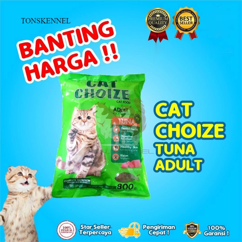 CAT CHOIZE ADULT CATCHOIZE 800GR BENTUK IKAN RASA TUNA Makanan Kucing Cat Food SALMON TUNA