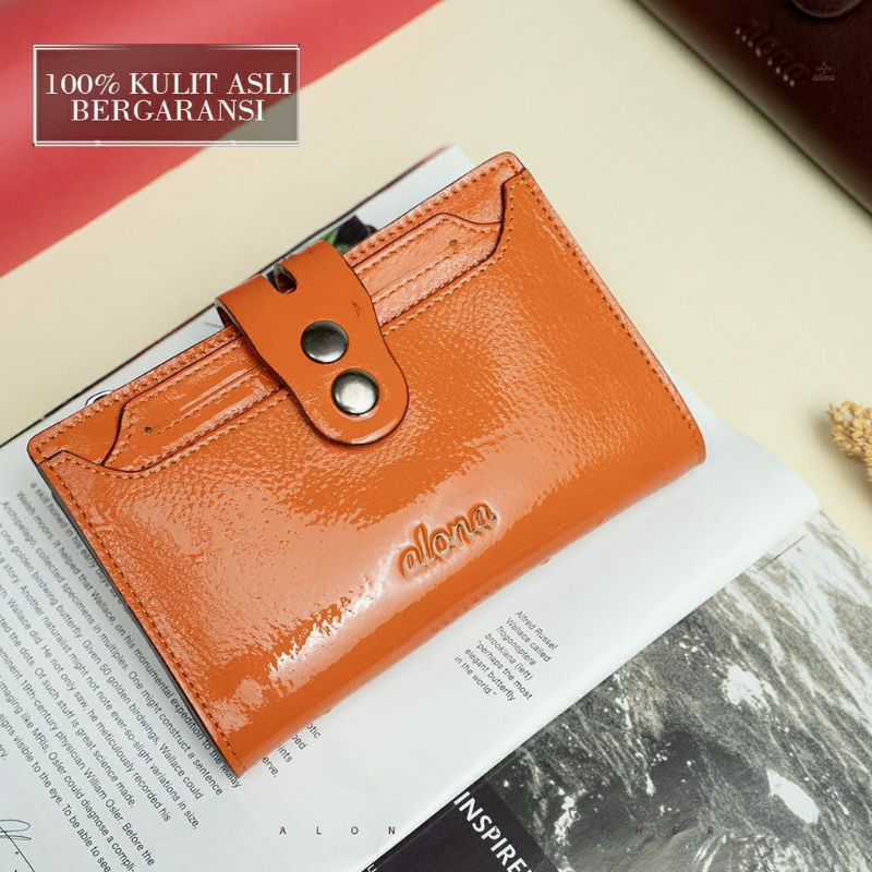 Dompet Lipat Kulit Wanita Alona Tianna Wallet Branded Original Kulit Sapi Asli Premium Terbaru Promo COD