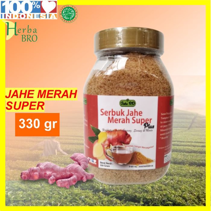 

Jahe Merah Bubuk Murni Super Plus Gula Aren/Minuman Jahe Merah Plus Herbal Alami Original 330 gr