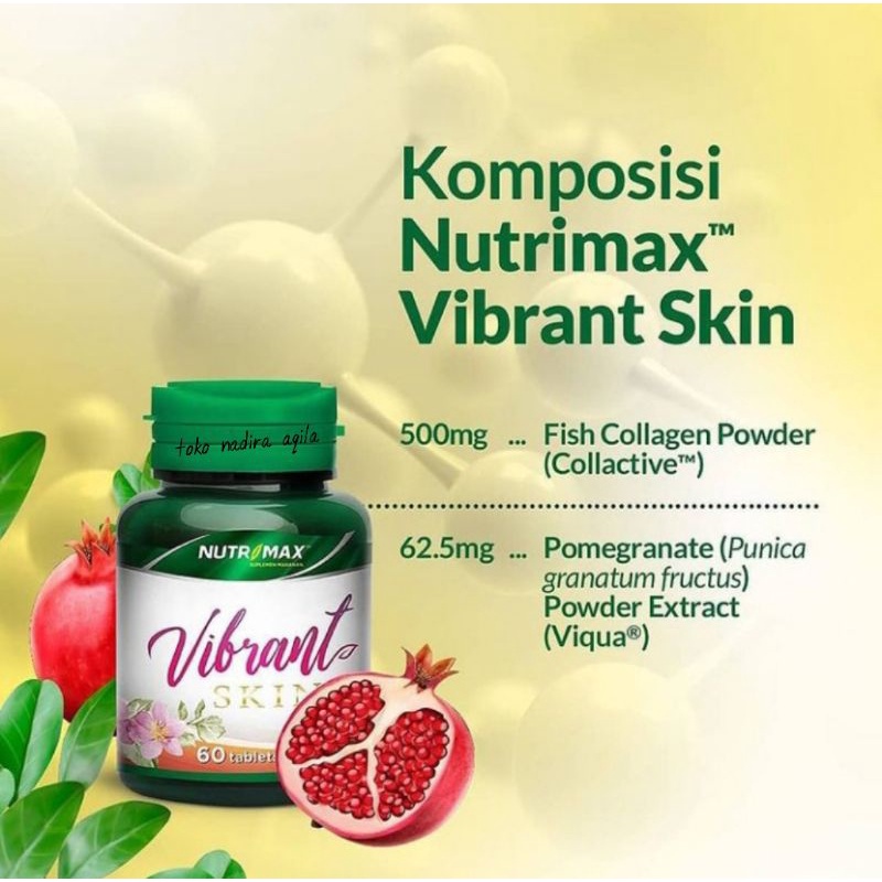 NUTRIMAX VIBRANT SKIN VITAMIN COLLAGE N COLAGEN KOLAGEN PEMUTIH NUTRISI KULIT PENUAAN DINI