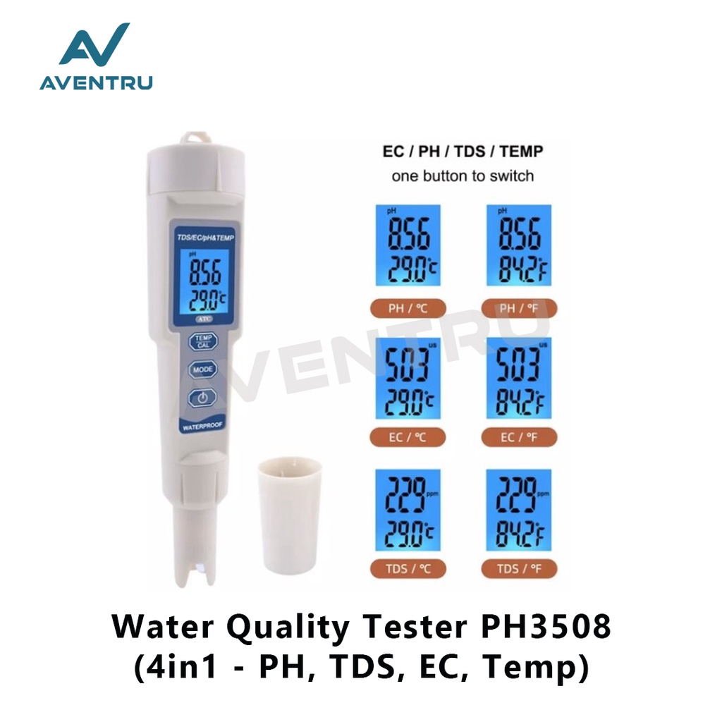 4 in 1 PH TDS EC Temperature Meter PH-3508 Tester PH3508