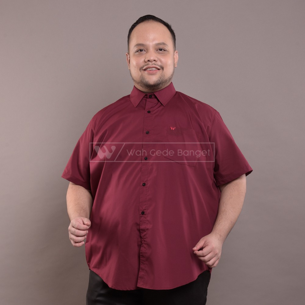 

WGB Kemeja Pria Jumbo Big Size Ukuran Besar XXL XXXL WGB Man in Maroon