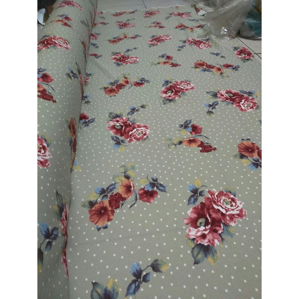 Bahan Kain Shakila Motif Bunga