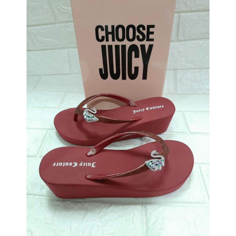 Sandal JUICY COUTURE WEDGES GLITTER / POLOS 5cm dan 7cm