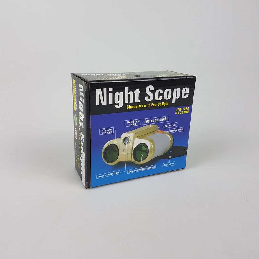 Scope Teropong Binoculars with Senter Pop-Up Light 4 x 30mm - JYW-1226
