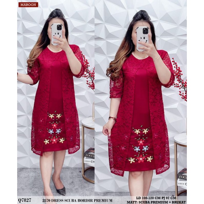 dress scuba import Kombi brukat