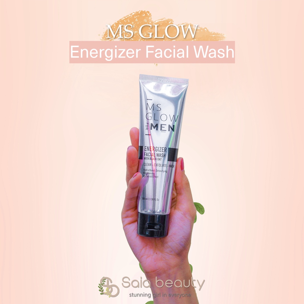 Jual Ms Glow Energizer Facial Wash Facial Wash For Men Shopee Indonesia